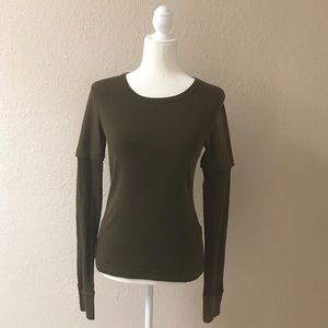 Three Dots Thermal Sleeved Shirt