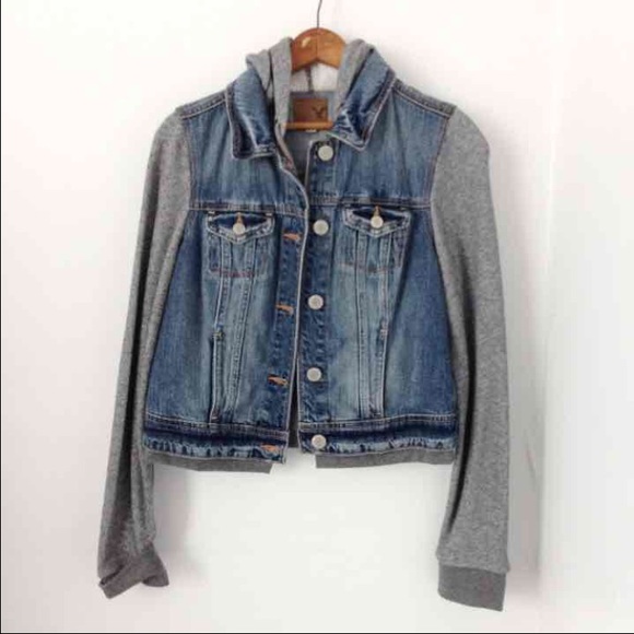 Denim hooded jacket American eagle