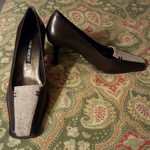 Nine West 6 leather heels pumps shoes