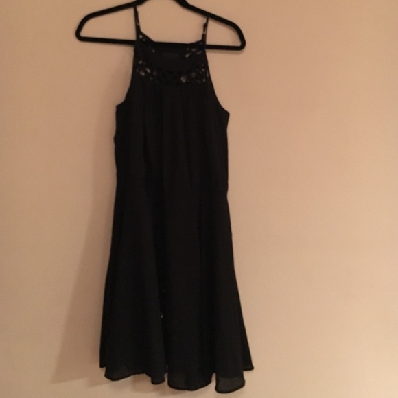 NWT Amazing black open weave top dress