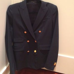 Theory navy double breasted blazer