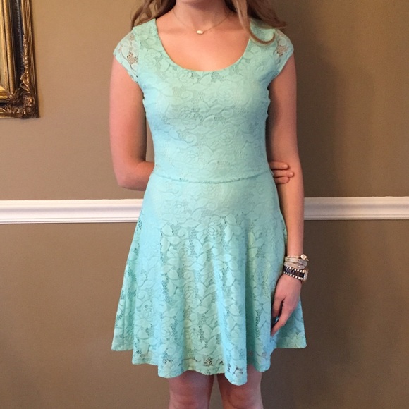 Sea foam green dress