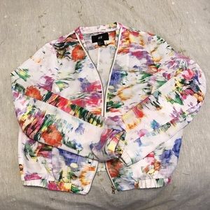 H&M Floral Bomber Jacket