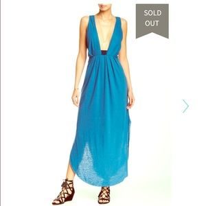Free People Heidi Linen Blend Maxi Dress