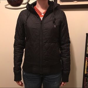 Black Volcom Light Puffer Jacket