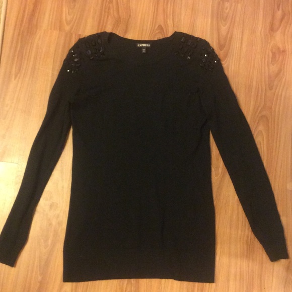 Express Lightweight Sweater w Black Accents 💞 SM - Picture 2 of 4