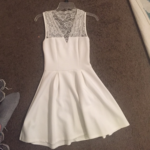 White dress with lace