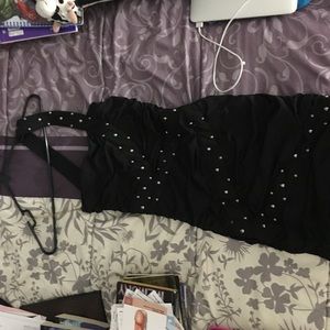 Black one shoulder dress!