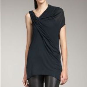 Helmut Lang Asymmetrical Jersey Top