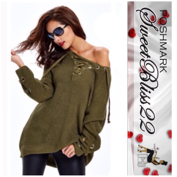 💋Lace Up Sweater💋 - Picture 2 of 2