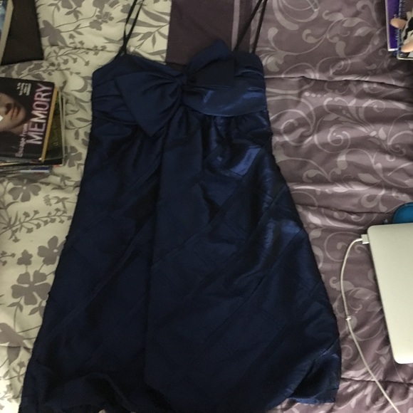 Blue homecoming or formal strapless dress!