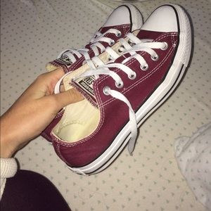 Maroon Converse Lowtops