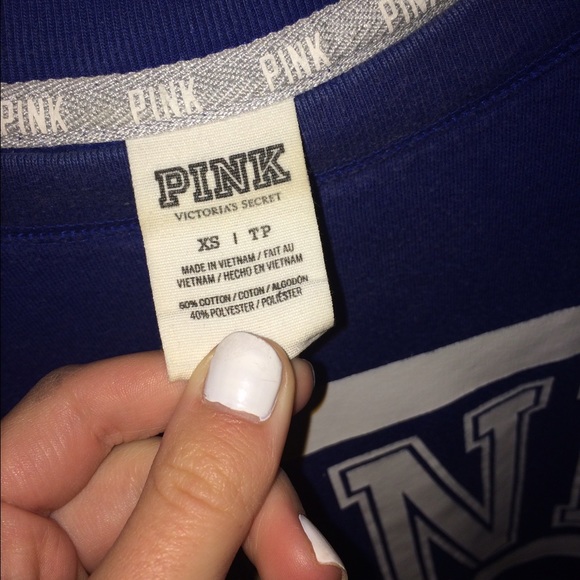 PINK crewneck/sweatshirt in royal blue - Picture 3 of 3