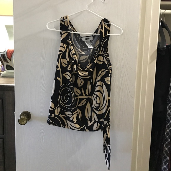 Tops - Black and Beige Tank Top