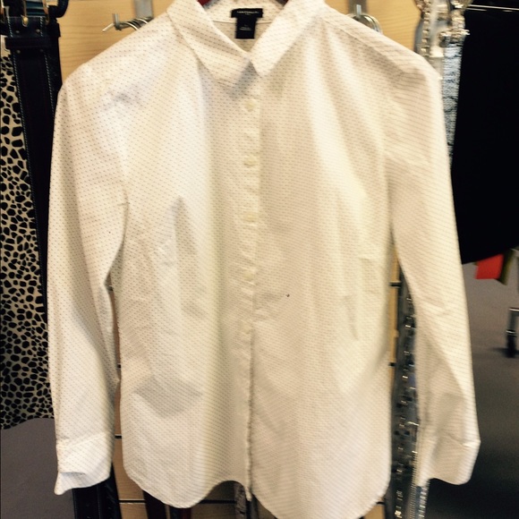 Ann Taylor Polka Dot Button Up