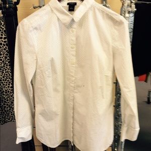 Ann Taylor Polka Dot Button Up