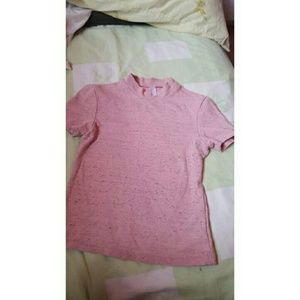 American Apparel Ponte Mock Neck Shrt Sleeve Top