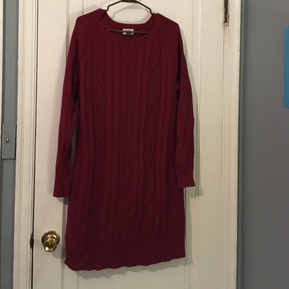 Old Navy Dresses & Skirts - Red cable knit sweater dress