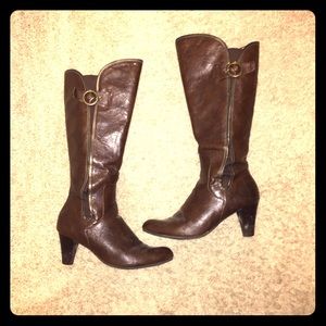 Used Wide Calf Boots SZ 9 BASS SHOE CO