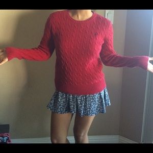 Red Knit Polo Sweater ❤️