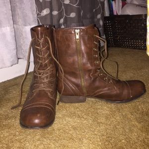 Brown Combat Boots