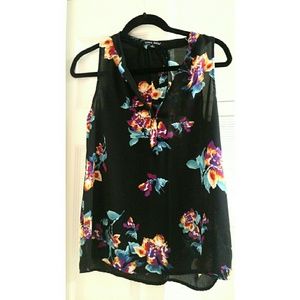 Sleeveless sheer tank