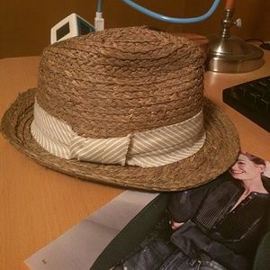 Athleta fiona straw fedora hat