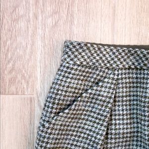 J. Crew Houndstooth Wool Mini Skirt