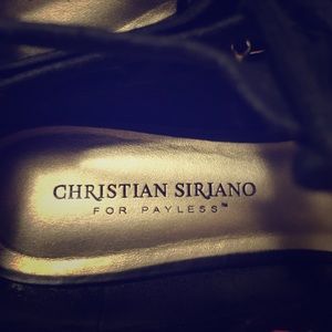 Black Velveteen Strappy Flats -Payless SZ 9