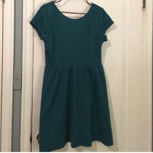 Teal short sleeve dress