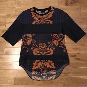 3.1 Phillip Lim Navy Paneled T-shirt