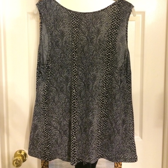 Snakeskin Print Ruffle Front Top - Picture 3 of 4