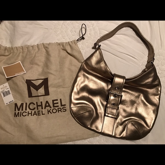 Michael Kors "Hutton" Large Leather Hobo Bag