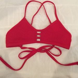 jolyn red cross back bikini top