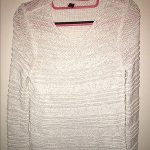 Knitted white sweater