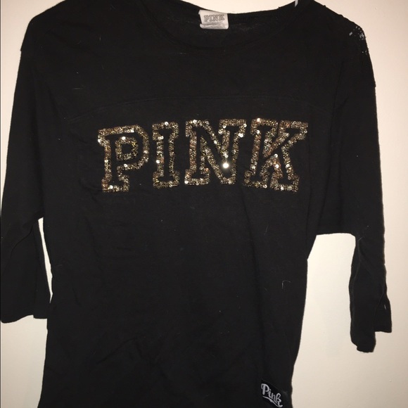 black pink quarter sleeve