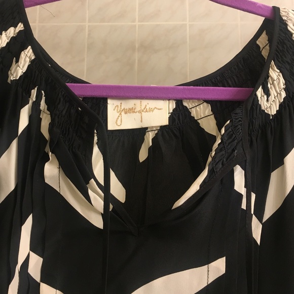 Yumi Kim black and white silk blouse - Picture 2 of 4