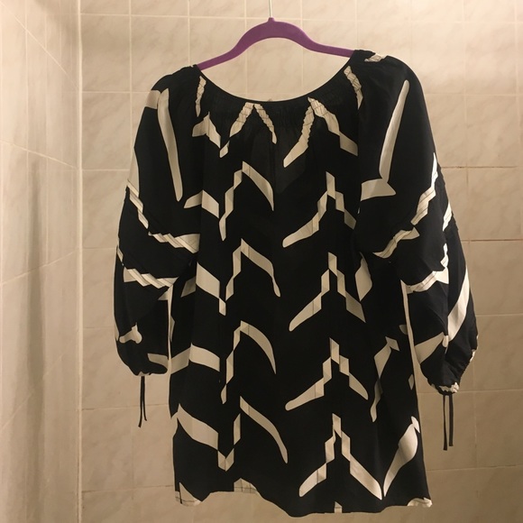Yumi Kim black and white silk blouse - Picture 3 of 4