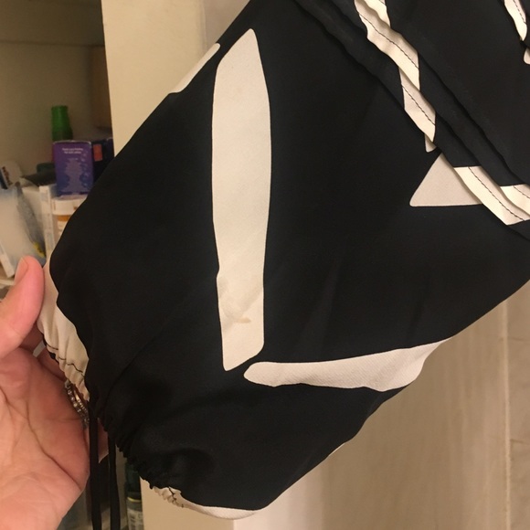 Yumi Kim black and white silk blouse - Picture 4 of 4