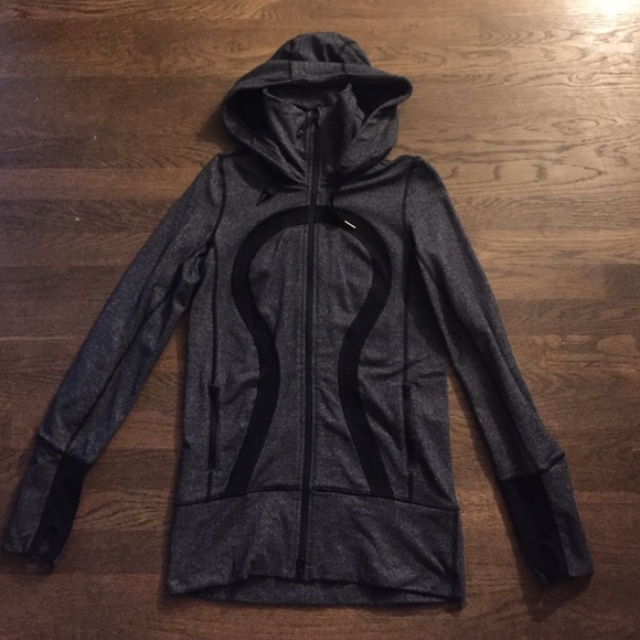 Charcoal lululemon zip up hoodie