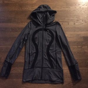 Charcoal lululemon zip up hoodie