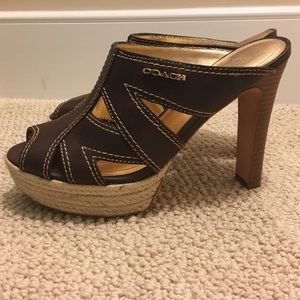 Coach Zeena Leather Sandals