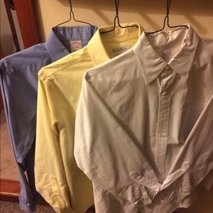Three brooks brothers men's dress shirt