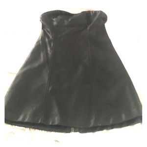 Silence and Noise strapless leather dress