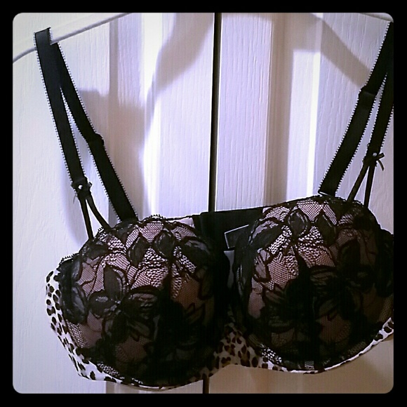Lace & Leopard Balconet Bra