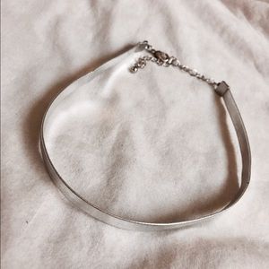 Metallic Silver Choker
