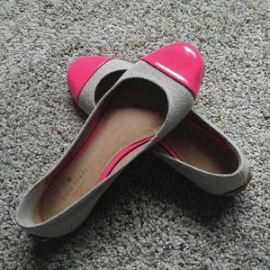 Kate spade linen/pink tipsy flats