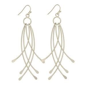 Curved fishhook dangles.