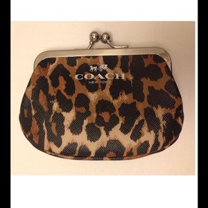 Coach Peyton Ocelot Coin Purse