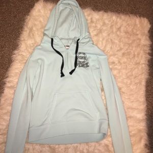Mint green half zip pullover